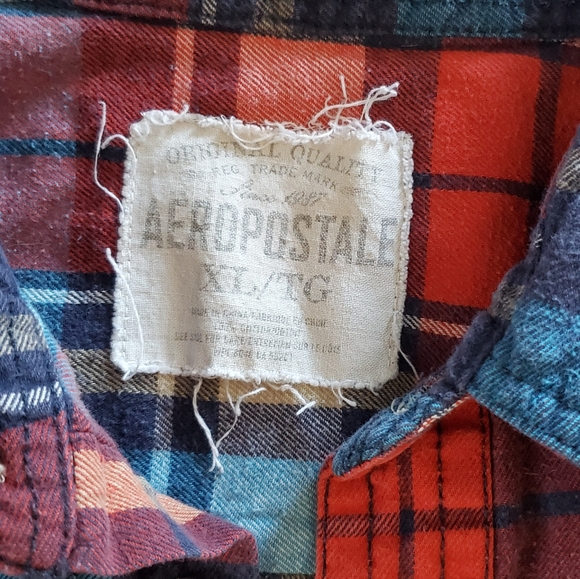 Aeropostale Plaid Flannel Shirt Size XL - Picture 2 of 4